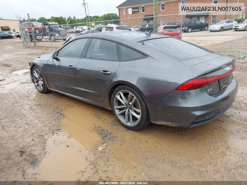 2020 Audi A7 Sportback Premium Plus 55 Tfsi Quattro S Tronic VIN: WAUU2AF23LN007605 Lot: 45219088