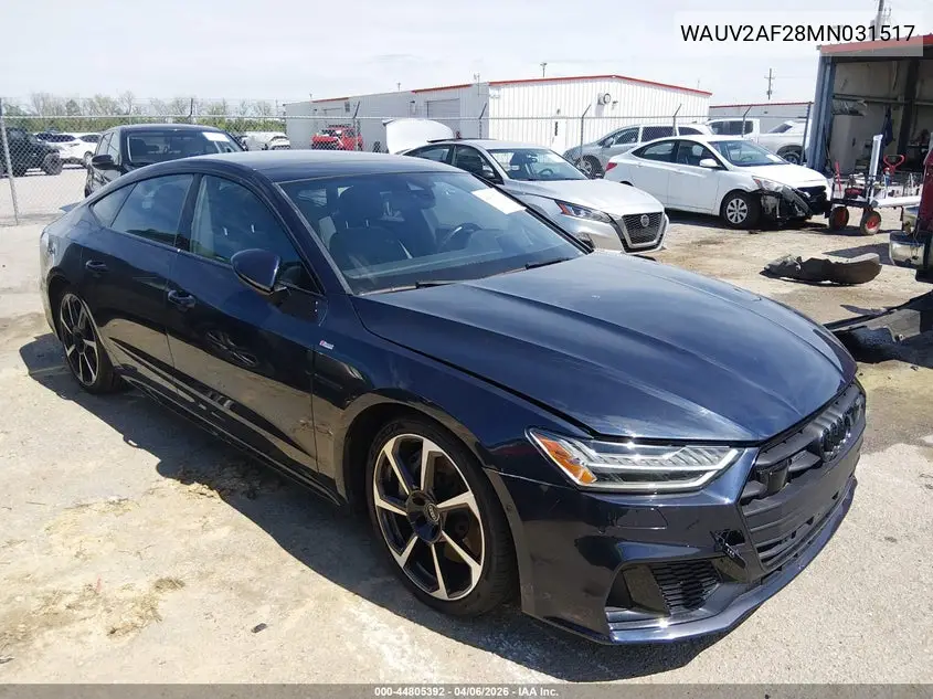 2021 Audi A7 Sportback Prestige 55 Tfsi Quattro S Tronic VIN: WAUV2AF28MN031517 Lot: 44805392