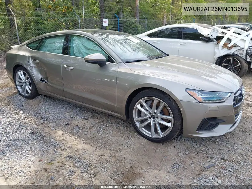 2021 Audi A7 Sportback Premium Plus 55 Tfsi Quattro S Tronic VIN: WAUR2AF26MN013695 Lot: 44806052