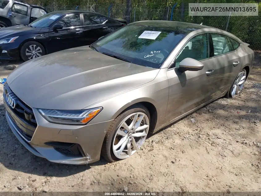 2021 Audi A7 Sportback Premium Plus 55 Tfsi Quattro S Tronic VIN: WAUR2AF26MN013695 Lot: 44806052