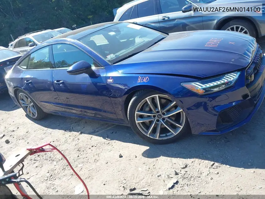 2021 Audi A7 Sportback Premium Plus 55 Tfsi Quattro S Tronic VIN: WAUU2AF26MN014100 Lot: 45462613