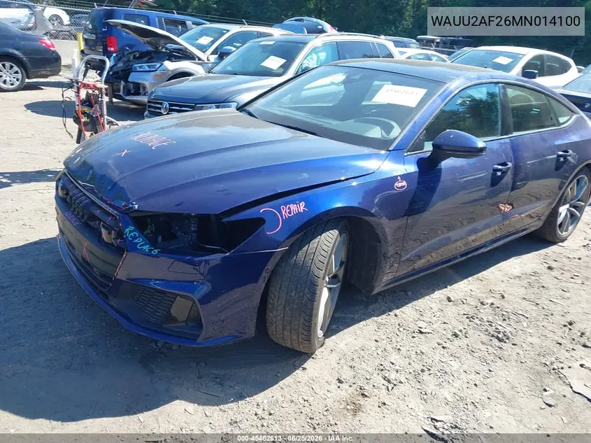 2021 Audi A7 Sportback Premium Plus 55 Tfsi Quattro S Tronic VIN: WAUU2AF26MN014100 Lot: 45462613