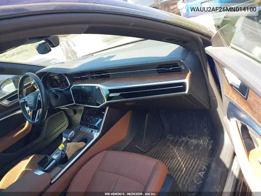 2021 Audi A7 Sportback Premium Plus 55 Tfsi Quattro S Tronic VIN: WAUU2AF26MN014100 Lot: 45462613