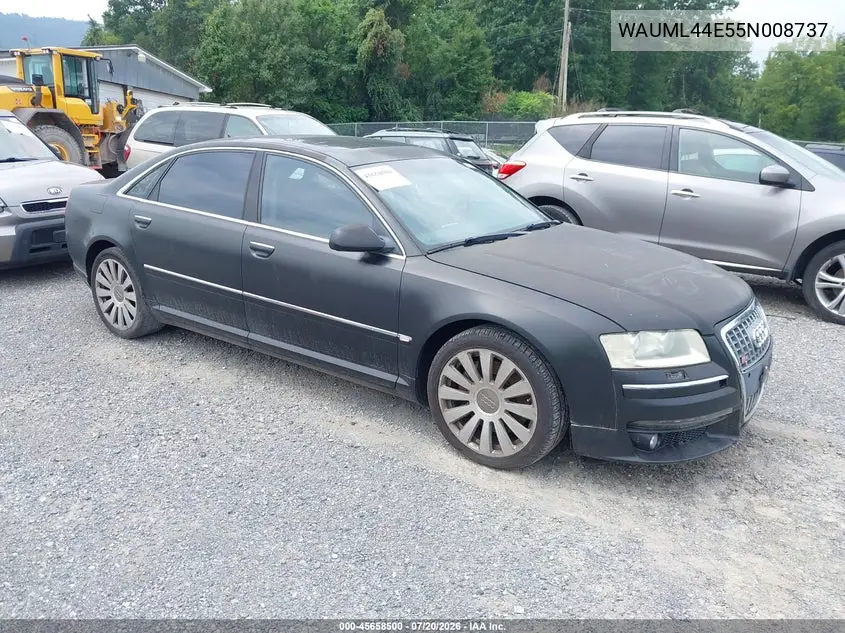 2005 Audi A8 L 4.2 VIN: WAUML44E55N008737 Lot: 45658500