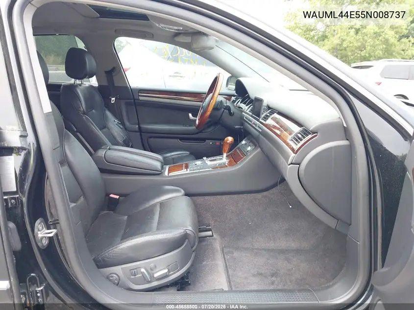 2005 Audi A8 L 4.2 VIN: WAUML44E55N008737 Lot: 45658500