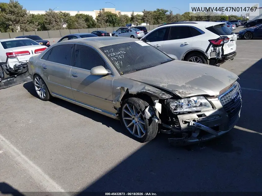 2007 Audi A8 L 4.2 VIN: WAUMV44E47N014767 Lot: 45432873