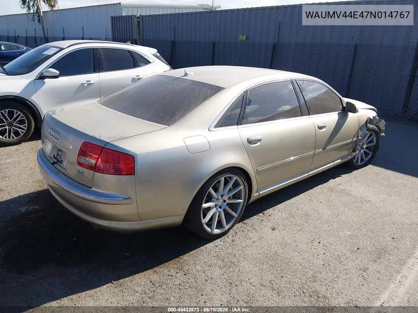 2007 Audi A8 L 4.2 VIN: WAUMV44E47N014767 Lot: 45432873