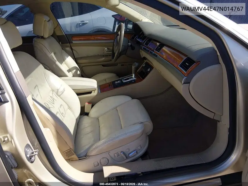 2007 Audi A8 L 4.2 VIN: WAUMV44E47N014767 Lot: 45432873