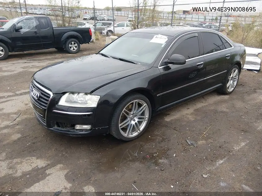 2009 Audi A8 4.2 VIN: WAULV94E39N008695 Lot: 44746231