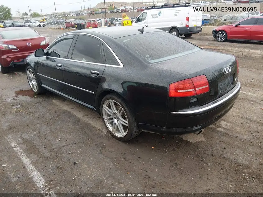 2009 Audi A8 4.2 VIN: WAULV94E39N008695 Lot: 44746231