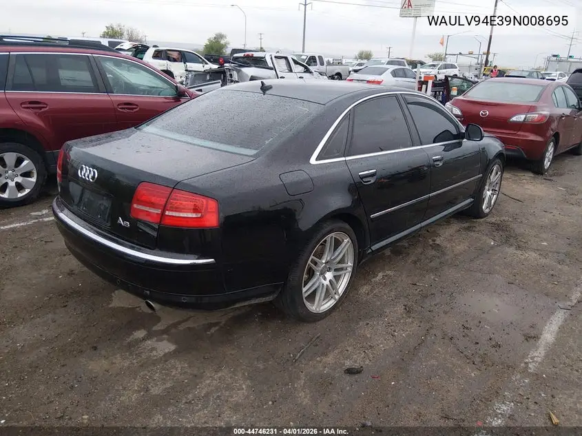 2009 Audi A8 4.2 VIN: WAULV94E39N008695 Lot: 44746231