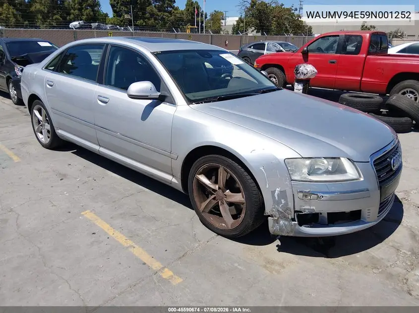 2009 Audi A8 L 4.2 VIN: WAUMV94E59N001252 Lot: 45590674