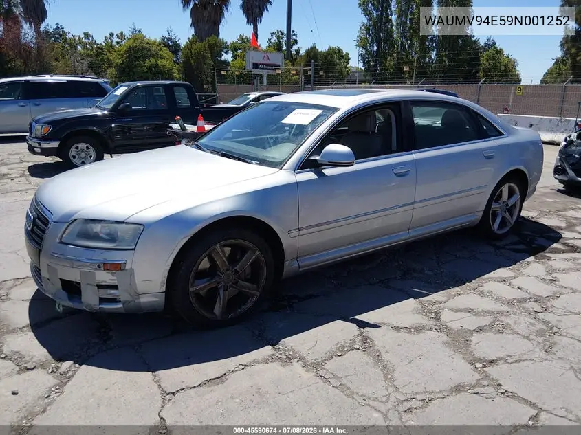 2009 Audi A8 L 4.2 VIN: WAUMV94E59N001252 Lot: 45590674