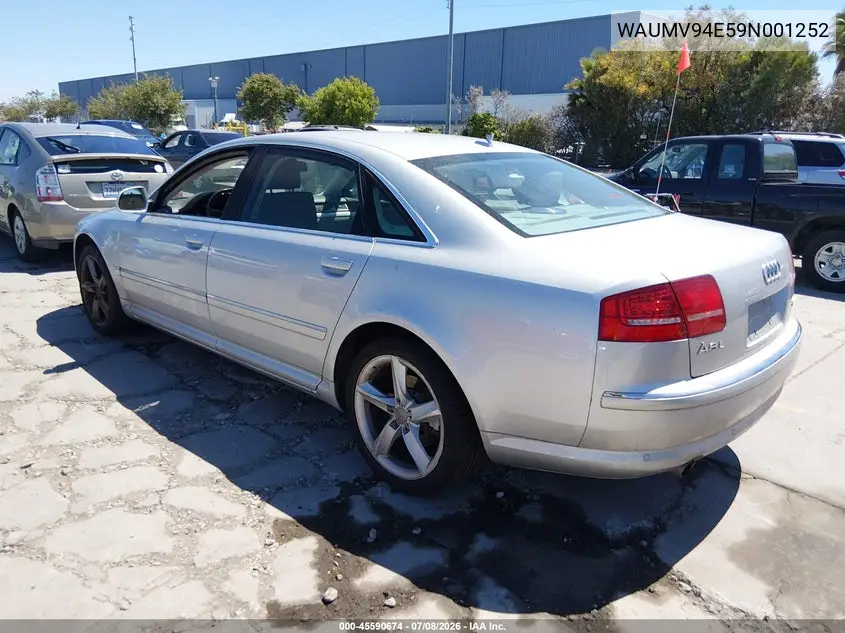 2009 Audi A8 L 4.2 VIN: WAUMV94E59N001252 Lot: 45590674