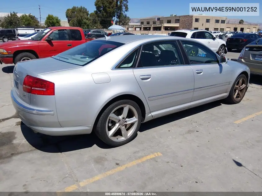2009 Audi A8 L 4.2 VIN: WAUMV94E59N001252 Lot: 45590674