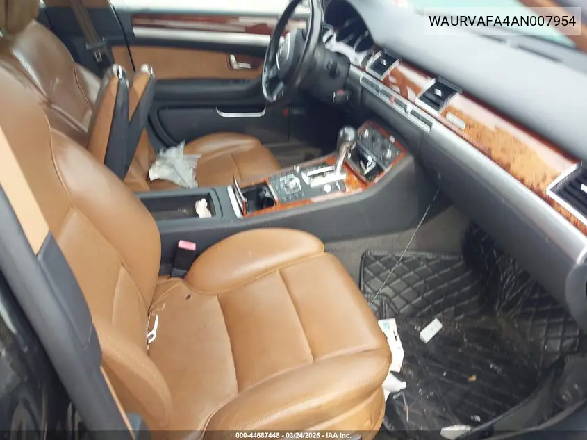 2010 Audi A8 L 4.2 VIN: WAURVAFA4AN007954 Lot: 44687448