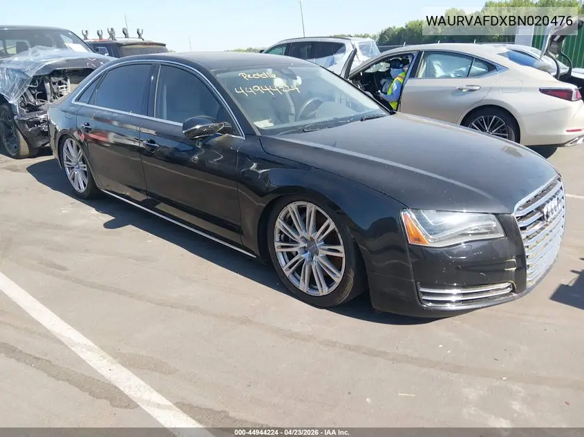 2011 Audi A8 L 4.2 VIN: WAURVAFDXBN020476 Lot: 44944224