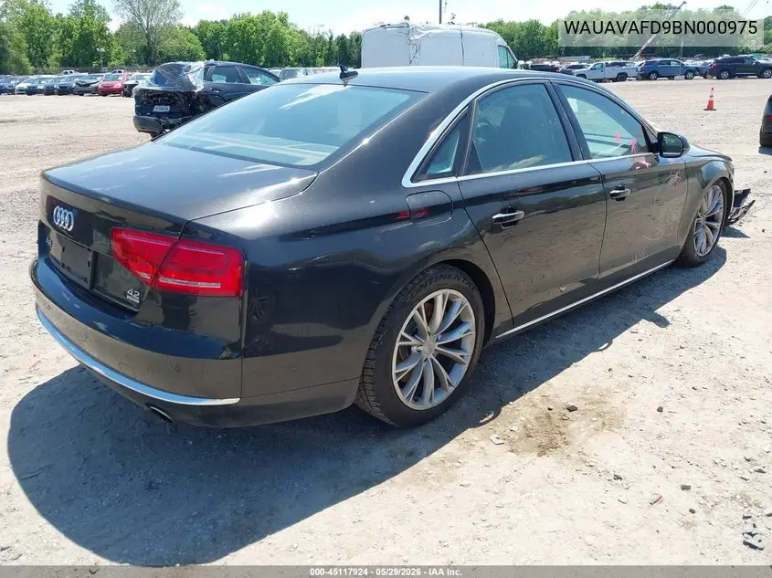 2011 Audi A8 4.2 VIN: WAUAVAFD9BN000975 Lot: 45117924