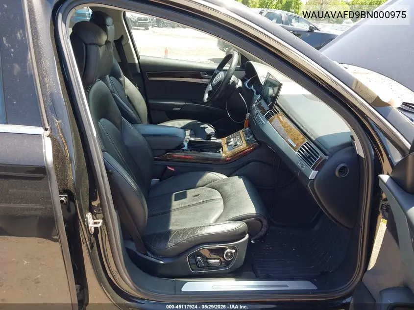 2011 Audi A8 4.2 VIN: WAUAVAFD9BN000975 Lot: 45117924