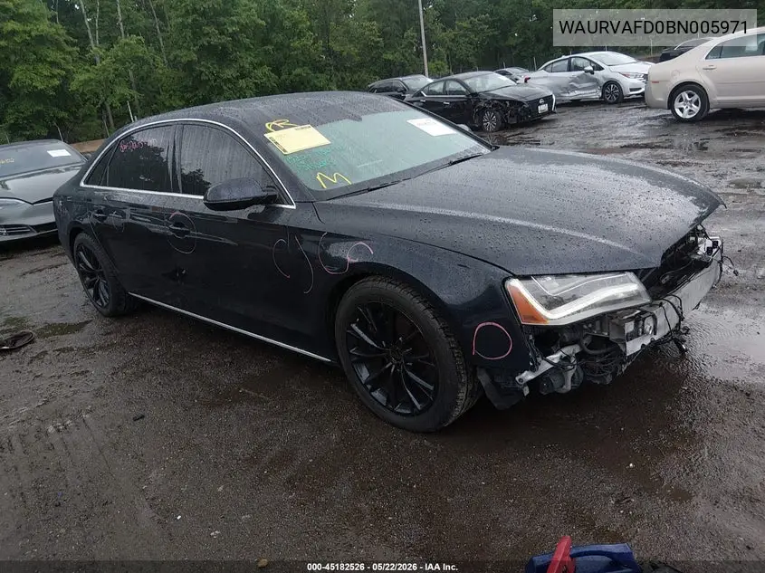 2011 Audi A8 L 4.2 VIN: WAURVAFD0BN005971 Lot: 45182526