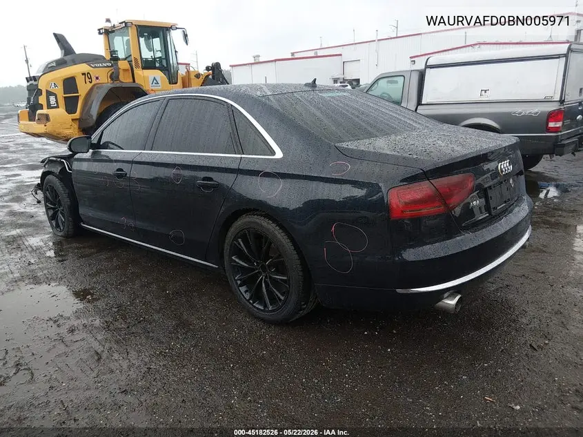 2011 Audi A8 L 4.2 VIN: WAURVAFD0BN005971 Lot: 45182526