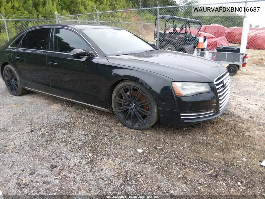 2011 Audi A8 L 4.2 VIN: WAURVAFDXBN016637 Lot: 45290901