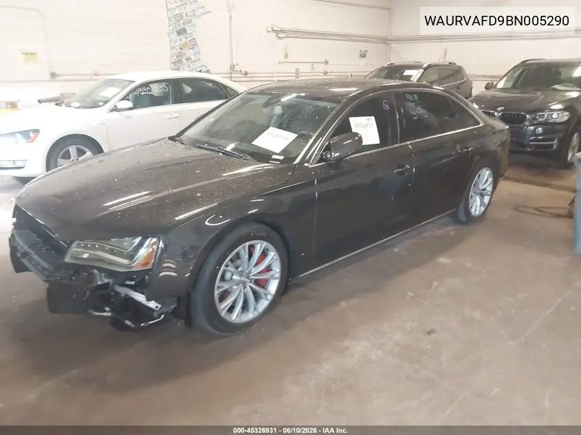 2011 Audi A8 L 4.2 VIN: WAURVAFD9BN005290 Lot: 45326931