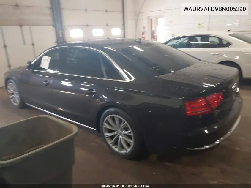 2011 Audi A8 L 4.2 VIN: WAURVAFD9BN005290 Lot: 45326931