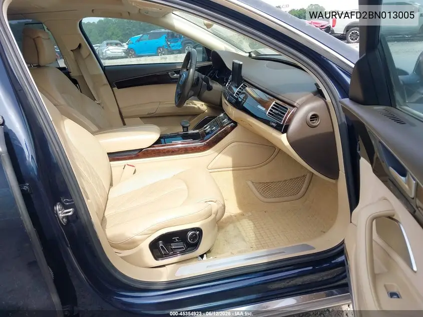 2011 Audi A8 L 4.2 VIN: WAURVAFD2BN013005 Lot: 45354923