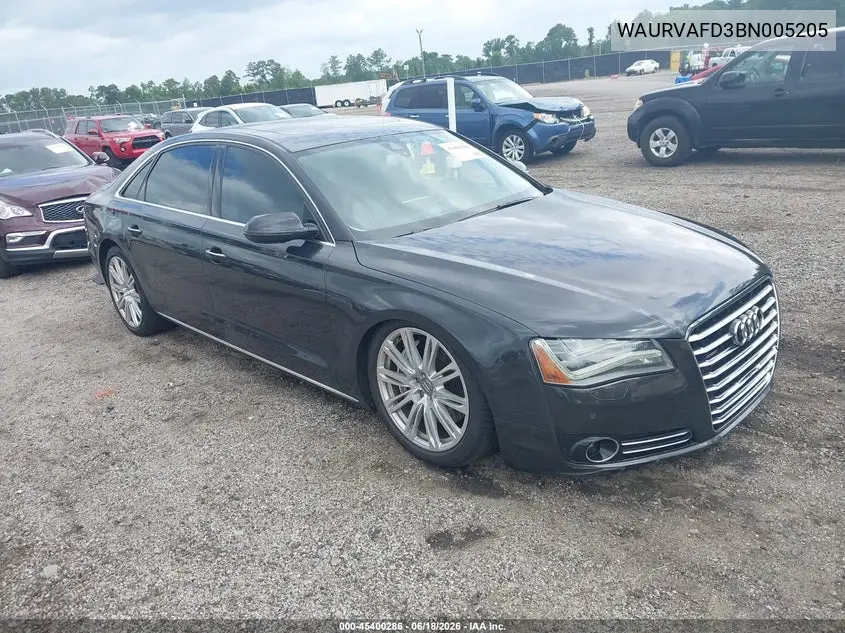 2011 Audi A8 L 4.2 VIN: WAURVAFD3BN005205 Lot: 45400286
