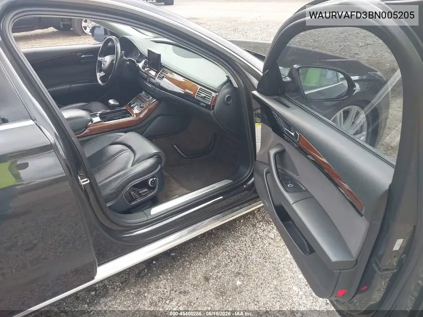 2011 Audi A8 L 4.2 VIN: WAURVAFD3BN005205 Lot: 45400286