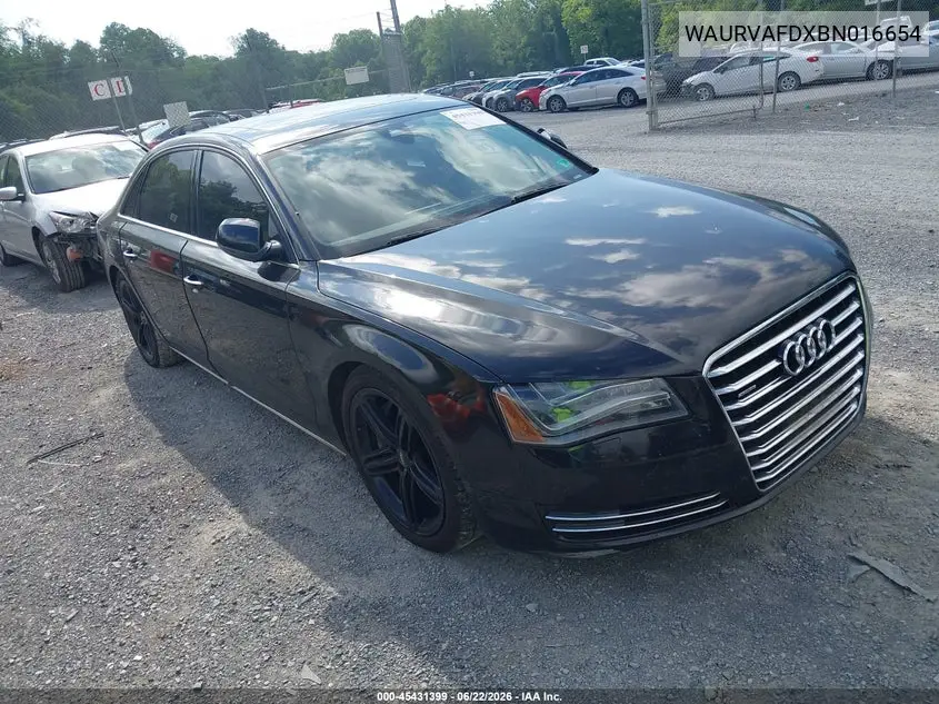 2011 Audi A8 L 4.2 VIN: WAURVAFDXBN016654 Lot: 45431399