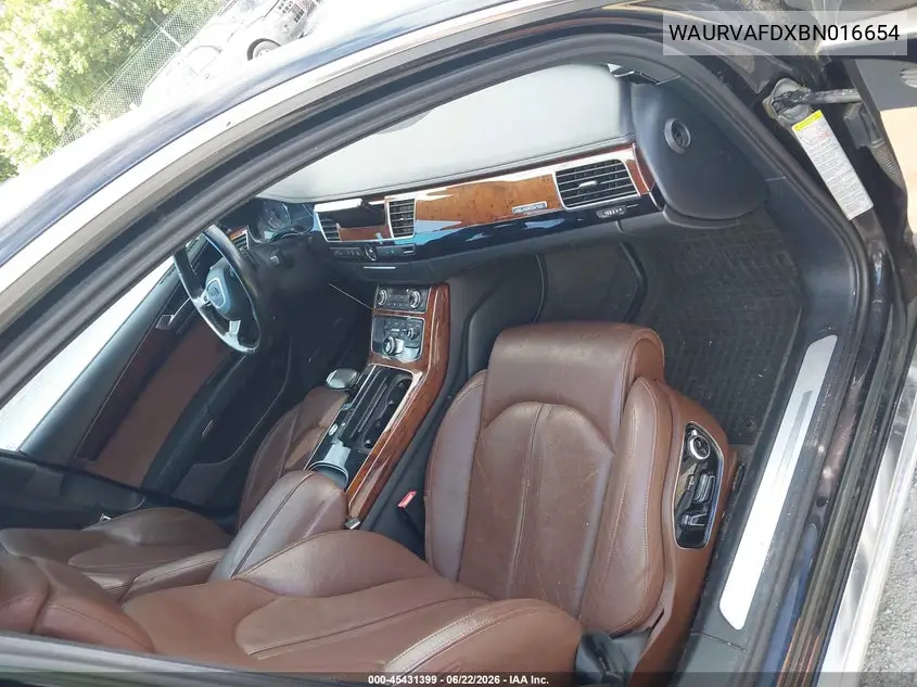 2011 Audi A8 L 4.2 VIN: WAURVAFDXBN016654 Lot: 45431399