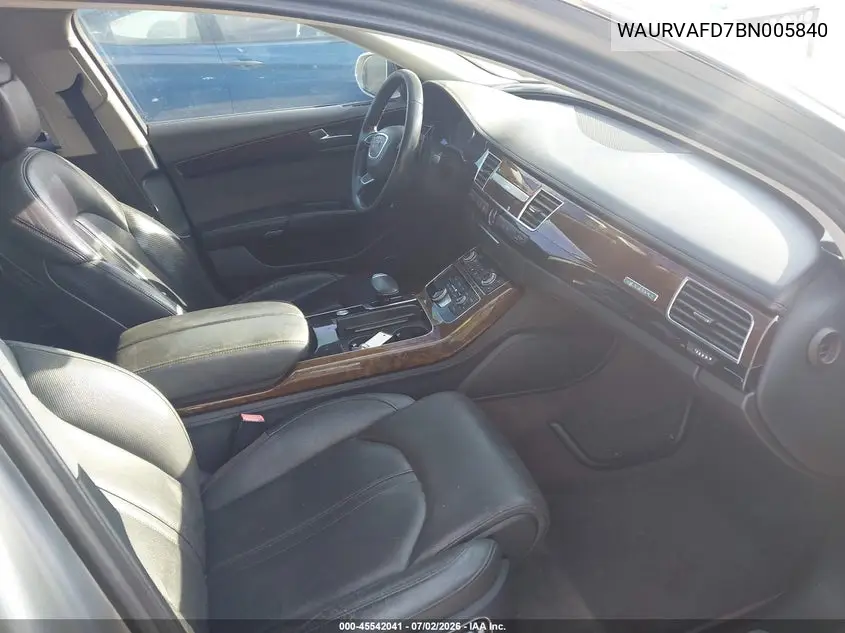 2011 Audi A8 L 4.2 VIN: WAURVAFD7BN005840 Lot: 45542041