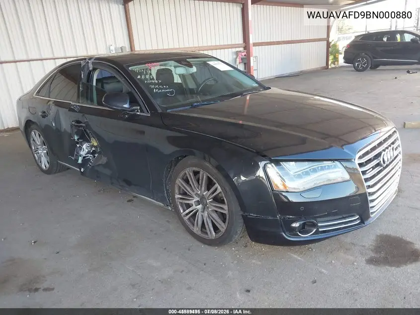 2011 Audi A8 4.2 VIN: WAUAVAFD9BN000880 Lot: 45589495