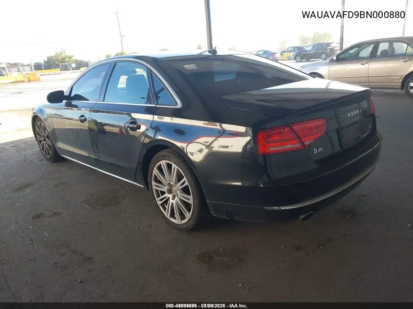 2011 Audi A8 4.2 VIN: WAUAVAFD9BN000880 Lot: 45589495