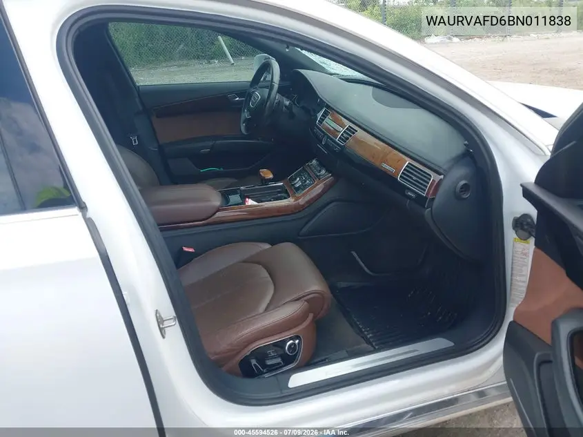 2011 Audi A8 L 4.2 VIN: WAURVAFD6BN011838 Lot: 45594526