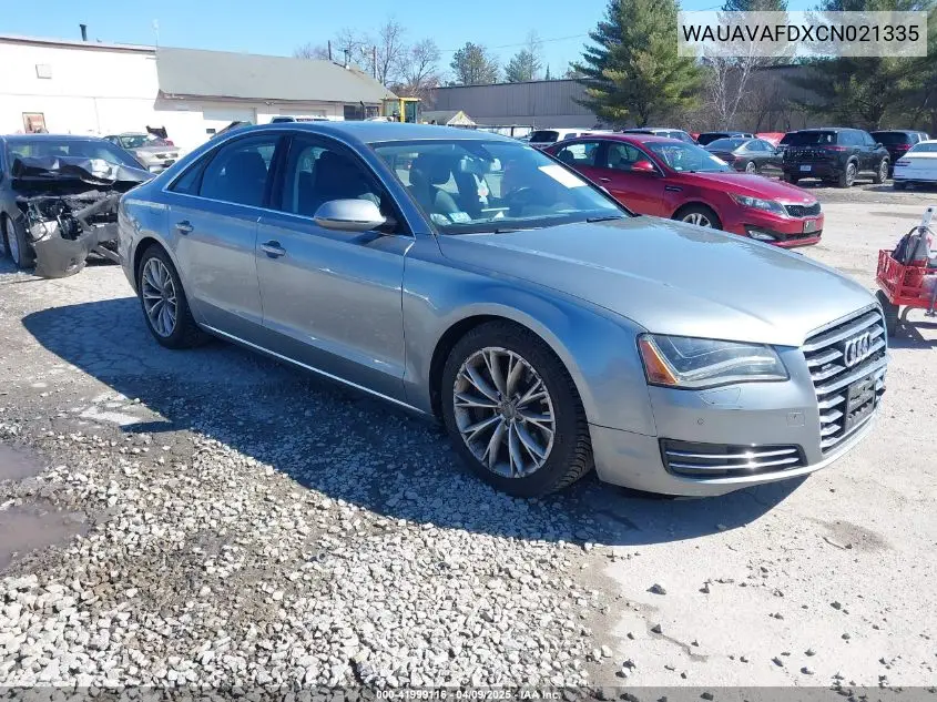 2012 Audi A8 4.2 VIN: WAUAVAFDXCN021335 Lot: 41999116