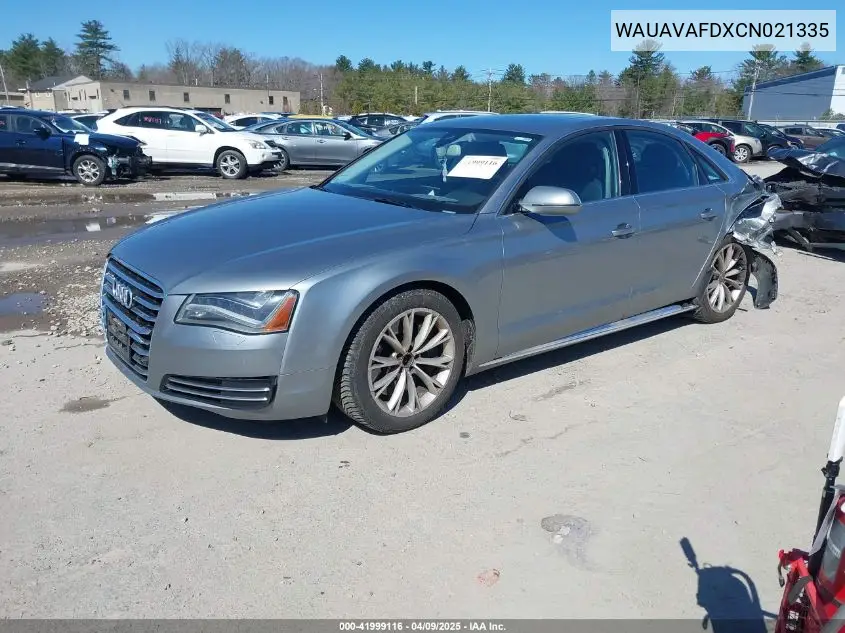 2012 Audi A8 4.2 VIN: WAUAVAFDXCN021335 Lot: 41999116