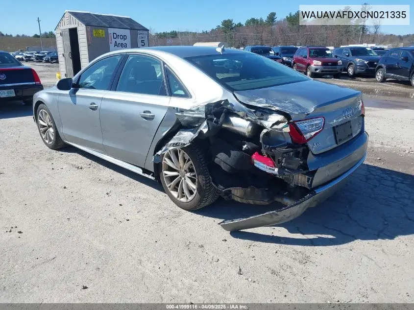 2012 Audi A8 4.2 VIN: WAUAVAFDXCN021335 Lot: 41999116