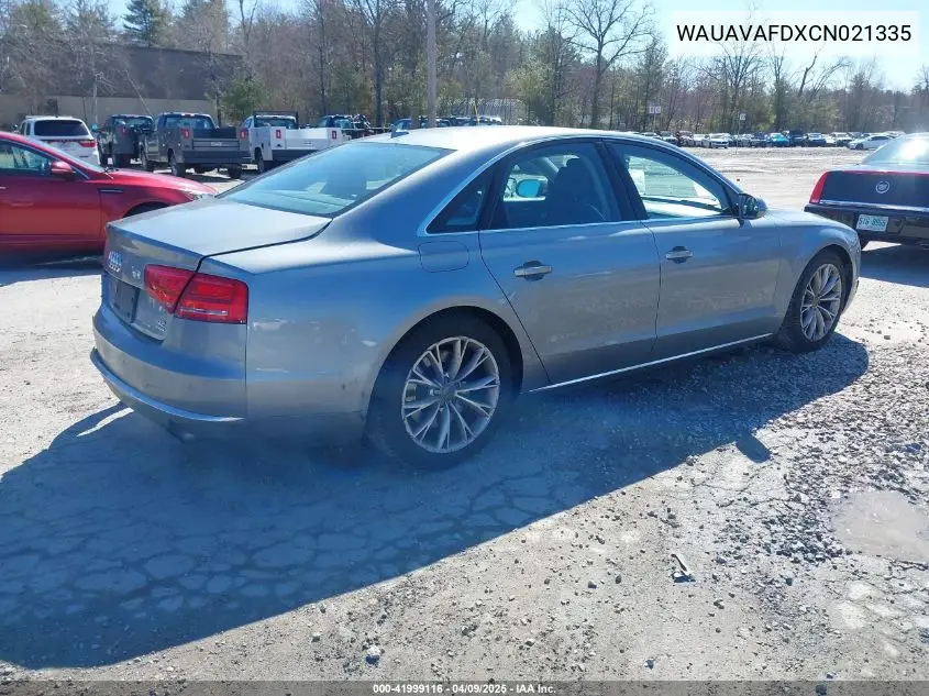 2012 Audi A8 4.2 VIN: WAUAVAFDXCN021335 Lot: 41999116