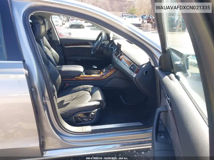 2012 Audi A8 4.2 VIN: WAUAVAFDXCN021335 Lot: 41999116