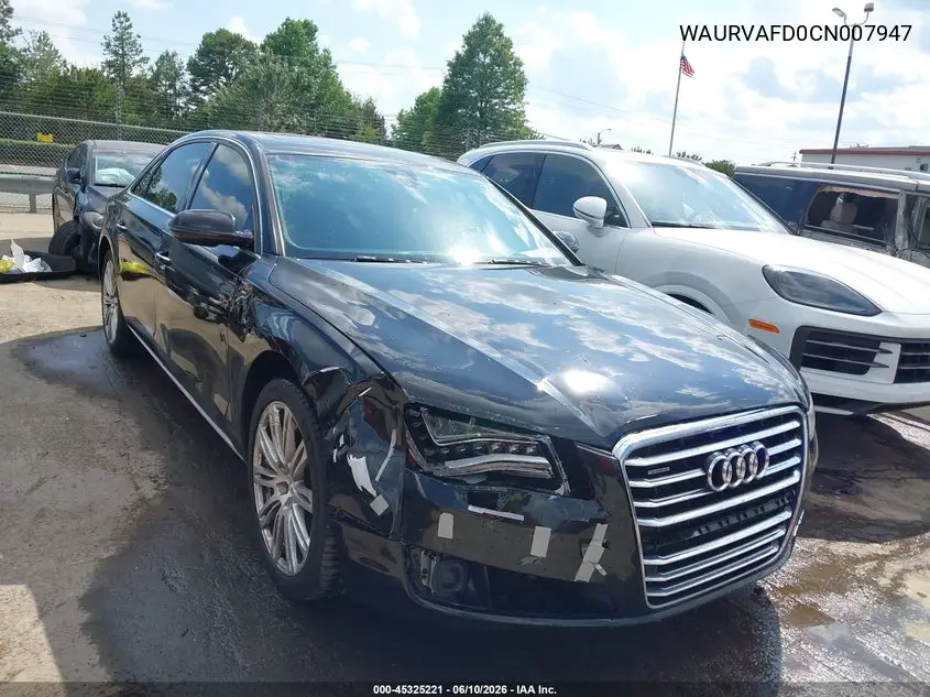 2012 Audi A8 L 4.2 VIN: WAURVAFD0CN007947 Lot: 45325221