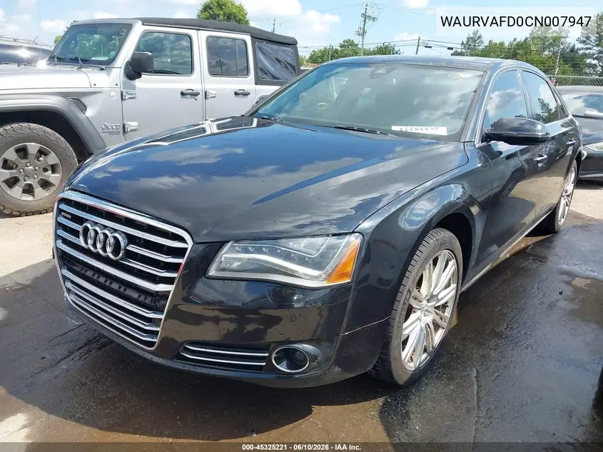 2012 Audi A8 L 4.2 VIN: WAURVAFD0CN007947 Lot: 45325221