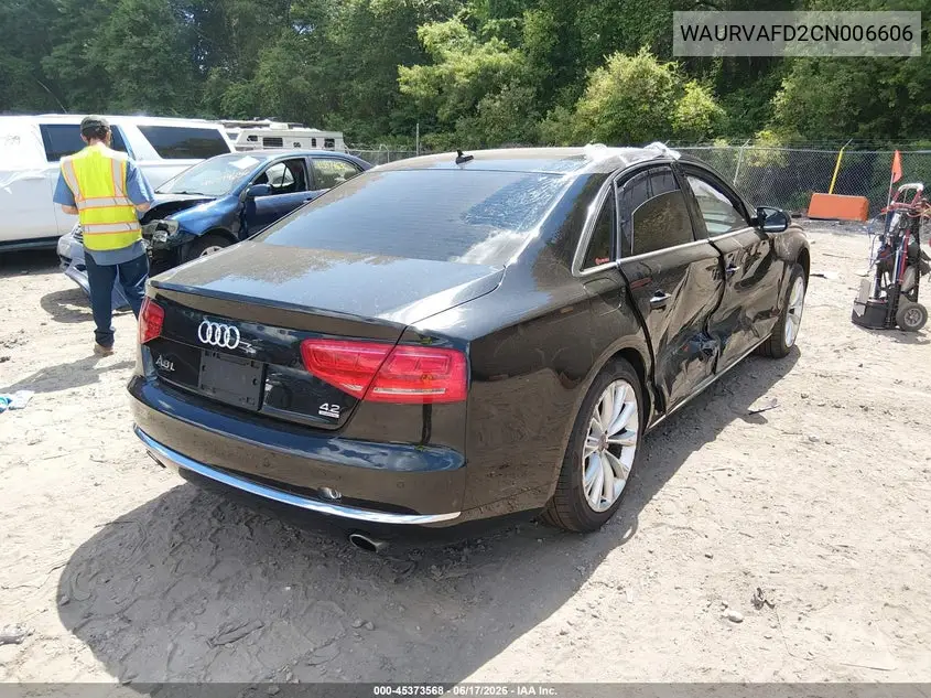2012 Audi A8 L L 4.2 (Tiptronic) (No Longer Orderable) VIN: WAURVAFD2CN006606 Lot: 45373568