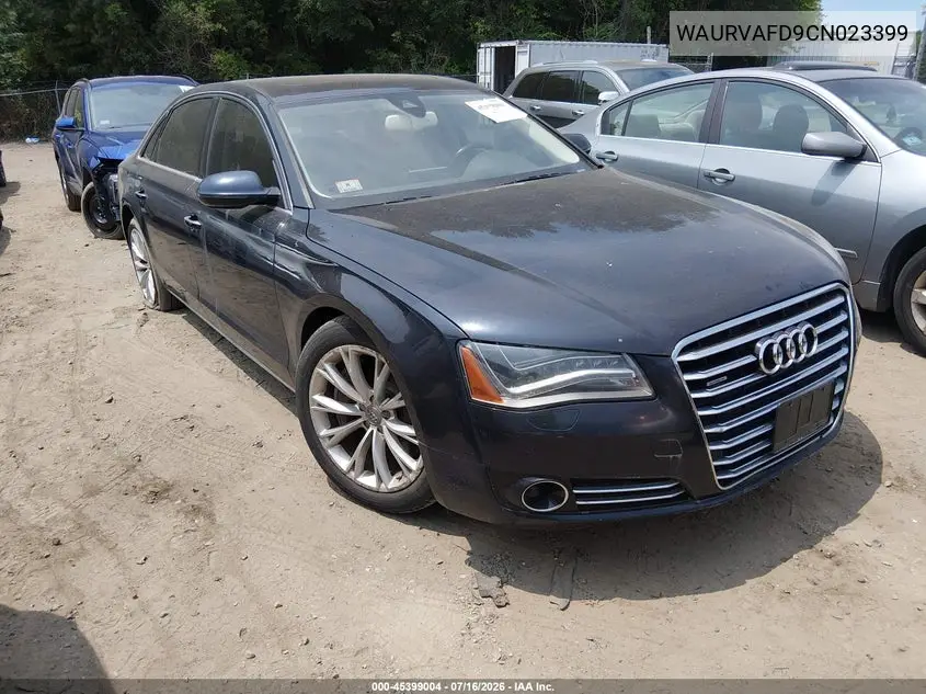 2012 Audi A8 L L 4.2 (Tiptronic) (No Longer Orderable) VIN: WAURVAFD9CN023399 Lot: 45399004