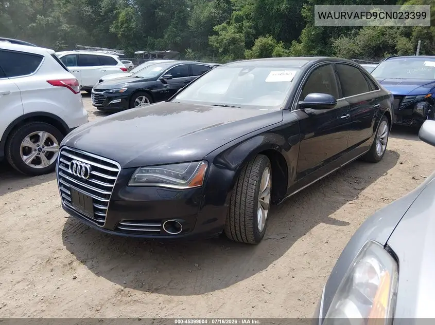 2012 Audi A8 L L 4.2 (Tiptronic) (No Longer Orderable) VIN: WAURVAFD9CN023399 Lot: 45399004