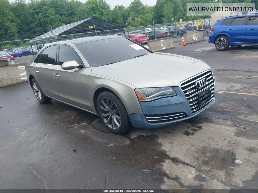 2012 Audi A8 L L 4.2 (Tiptronic) (No Longer Orderable) VIN: WAURVAFD1CN021873 Lot: 45478010