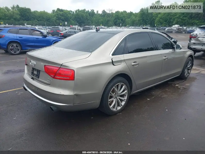 2012 Audi A8 L L 4.2 (Tiptronic) (No Longer Orderable) VIN: WAURVAFD1CN021873 Lot: 45478010