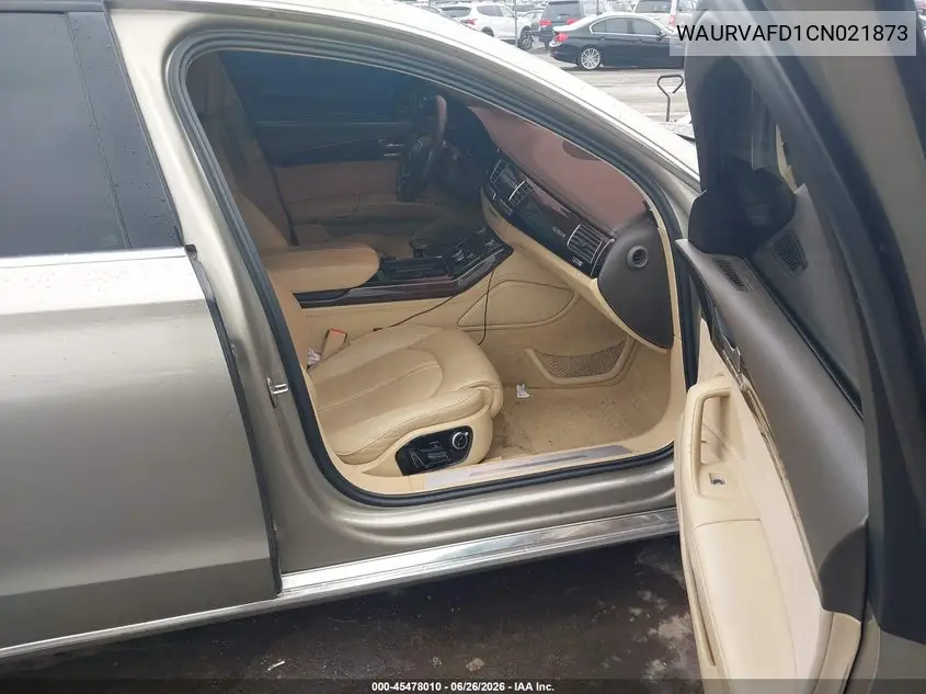 2012 Audi A8 L L 4.2 (Tiptronic) (No Longer Orderable) VIN: WAURVAFD1CN021873 Lot: 45478010